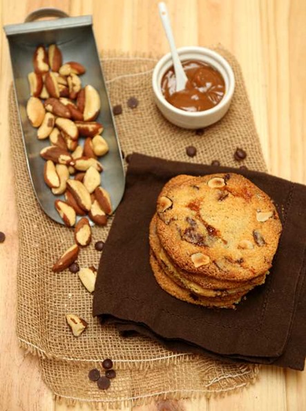 Cookies chocolat confiutre de lait noix du Brésil