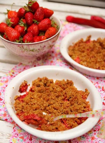 crumble rhubarbe fraises