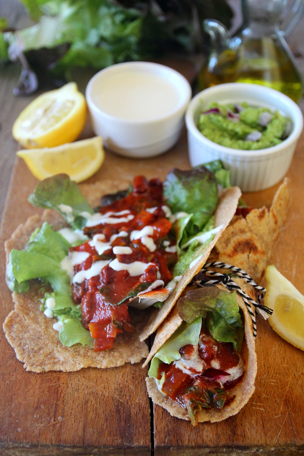 Fajitas maison Vegan sauce tahini Payette cuisine