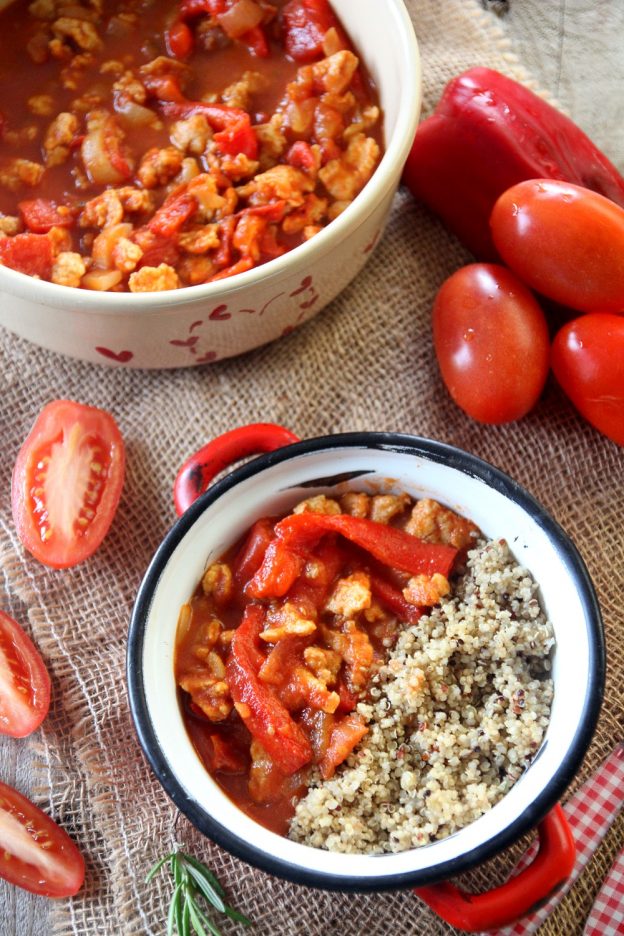 Protéines de soja façon basquaise - Payette cuisine
